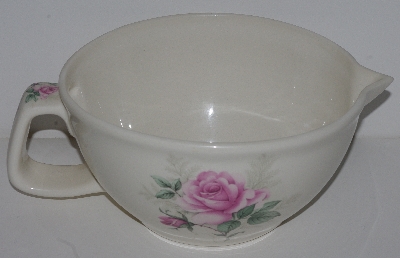 +MBA #2323-0111  "Pink Rose Ceramic Batter Bowl"