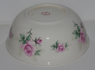 +MBA #2323-0121  "Mediun Pink Rose Ceramic Mixing Bowl"