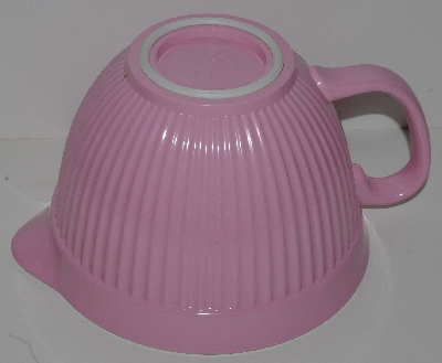 +MBA #2424-0052  "Pink & White Plastic Batter Bowl"