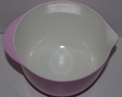 +MBA #2424-0054  "Pink & White Plastic Small Mixing Bowl"