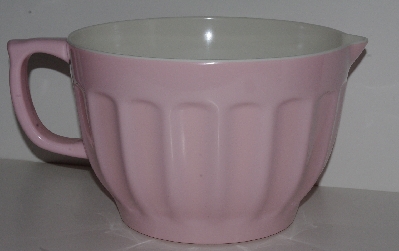 +MBA #2424-0147  "Large Pink & White Plastic Batter Bowl"