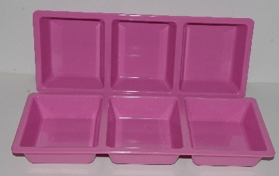 +MBA #2424-0136  "Set Of 2 Large Pink Condiment Dishes"