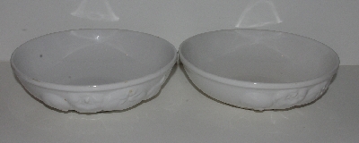 +MBA #2626-0163  "Century Set Of 2 White Ceramic Bowls"