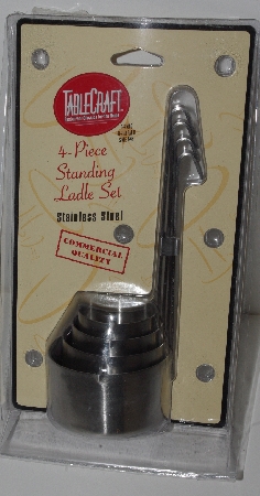 +MBA #2525-0191  "2003 Tablecraft Set Of 4 Stainless Steel Standing Ladles"