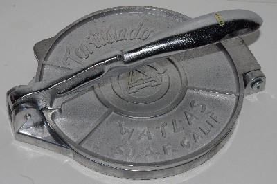 +MBA #2525-0249  "1990's Atlas Stainless Steel Tortilla Press"