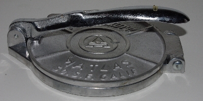 +MBA #2525-0249  "1990's Atlas Stainless Steel Tortilla Press"