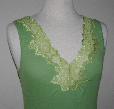 +MBA #2626-0104  "Set Of 2 August Silk Floral Lace Stretch Tank Tops"