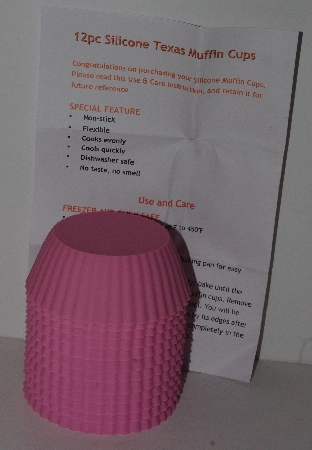 +MBA #2626-0159 "Technique Set Of 12 Pink Jumbo Silicone Muffin Cups"