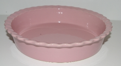 +MBA #2626-172  "Chantel Fancy Pink Ceramic Pie Dish"
