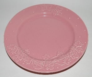 +MBA #2626-216  "2003 Set Of 4 Pink Ceramic Desert Plates"