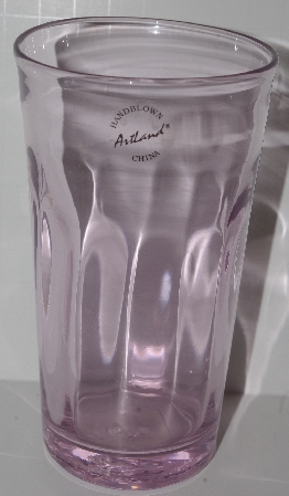 +MBA #2727-627   "Artland Set Of 5 Kassie H.B. Pink 15oz Glass Tumblers"