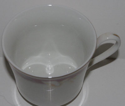 +MBA #2727-743  "1990's Set Of 6 Majesty Collection Taupe Fantasy #8394 Calla Lily Tea Cups"