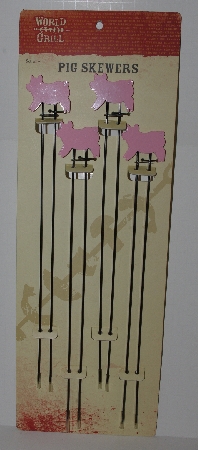 +MBA #2727-0225    "Set Of 8  Pink Pig Pig Skewers"