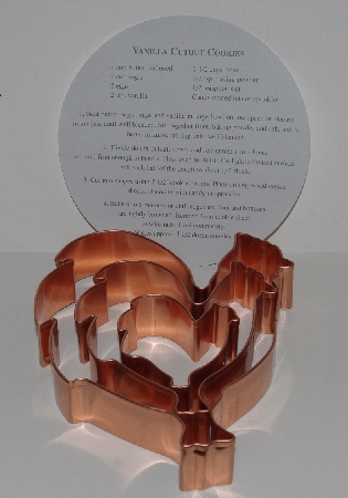 +MBA #2727-0016    "Set Of 3 Made In The Usa Solid Copper Chicken Cookie Cutters"