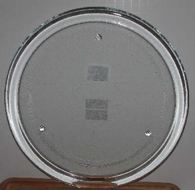 +MBA #2727-0042  "Large Clear Glass Candle Display Plate"