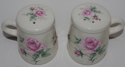 MBA #2727-663   "Clairemont Pink Rose Ceramic Salt & Pepper Shakers"