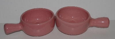 +MBA #2727-320   " Vintage Set Of (2) Crockware Pink Serving Bowls"