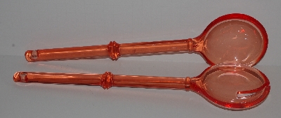 +MBA #2727-686    "2 Set Of Pink Plastic Salad Tossers"