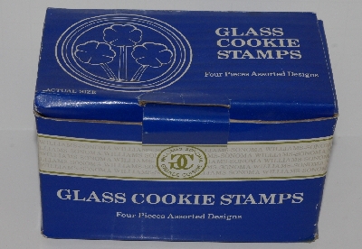 +MBA #2727-0246    "1980's Williams-Sonoma 4 Piece Glass Cookie Press Set"