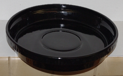 +MBA #2828-359  "2004 Tender Heart Black Ceramic Moon & Stars Pie Dish"