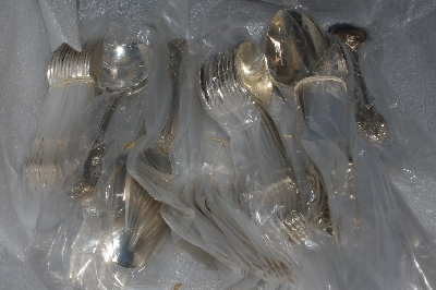 +MBA #2828-379   "Wallace R.S.V.P 117 Piece Gold Plated New Orleans Flatware"