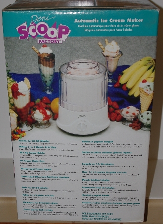 +MBA #2828-405  "1997 Deni Scoop factory Automatic Quick Freeze  Ice Cream Maker"