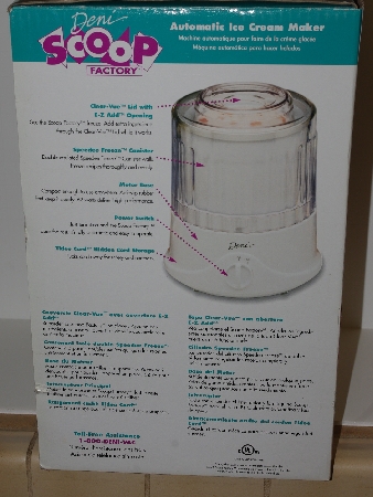 +MBA #2828-405  "1997 Deni Scoop factory Automatic Quick Freeze  Ice Cream Maker"