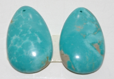 +MBA #2727-0144  "Set Of 2 Blue Turquoise Earring Stones"