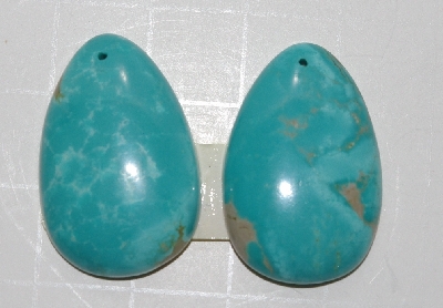 +MBA #2727-0144  "Set Of 2 Blue Turquoise Earring Stones"