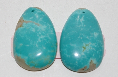 +MBA #2727-0148  "Set Of 2 Blue Turquoise Earring Stones"