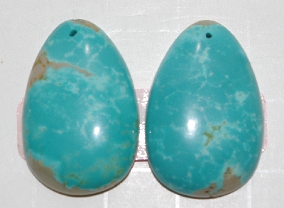 +MBA #2727-0148  "Set Of 2 Blue Turquoise Earring Stones"