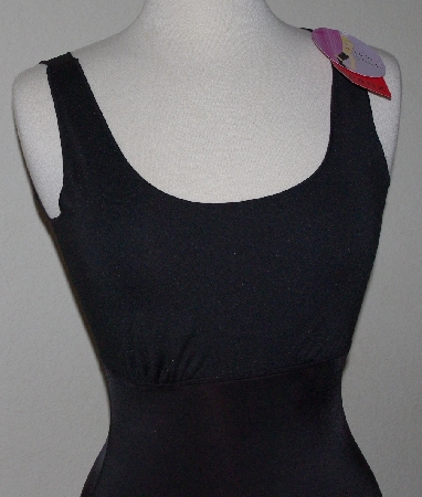 +MBA #2828-0066   "Spanx Black Hide & Sleek Body Smothing Camisole With Ruching & Lace Trim"