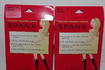 +MBA #2828-0055  "2003 Spanx Black Set Of 4 Pairs Topless Trouser Socks"