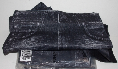 +MBA #2828-0014  " 3 Pairs Of Slim & Lift Caresse Jean Printed Knit Ankle Legnth Pull On Leggings"