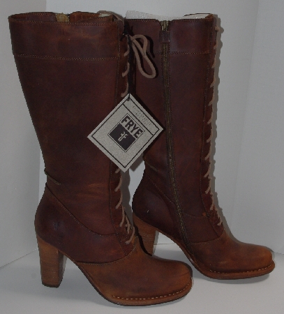 +MBA #2929-0075   "2006 Frye Villager Lace Up Dark Brown Boots"