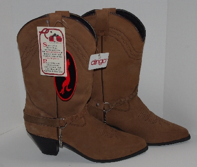 +MBA #2929-0045    " Womens Dingo Style # 723107 Brown Suede Cowboy Boots"