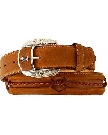 +MBA #2929  "Justin Brown Leather Barbed Wire Belt"