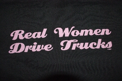 +MBA #2929-391   "Black Gildan Activewear "Real Women Drive Trucks" T Shirt"