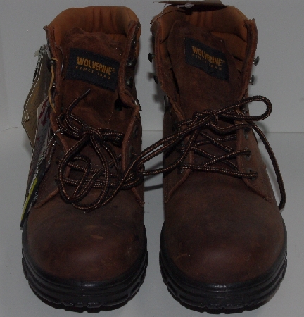 +MBA #2929-0228  " Wolverine Womens fit Steel Toed Brown Leather Boots"