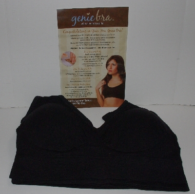+MBA #2929-416    "Set Of 3 Black Genie Bras With Modesty Pads"