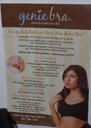 +MBA #2929-416    "Set Of 3 Black Genie Bras With Modesty Pads"