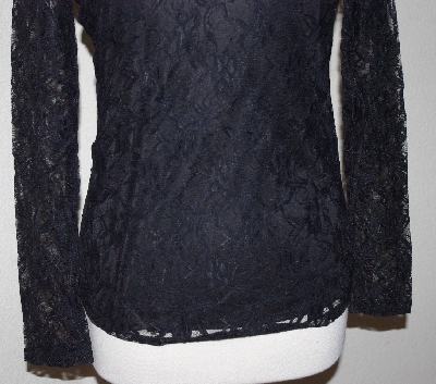 +MBA #2929-299   "2013 Geneology Long Sleve Black Lace Top"