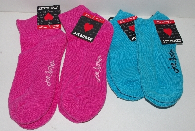 +MBA #3030-489   "2004 Set Of 4 Pairs Joe Boxer Ladies Low Cut Socks"