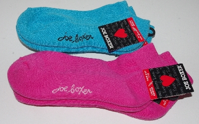 +MBA #3030-489   "2004 Set Of 4 Pairs Joe Boxer Ladies Low Cut Socks"