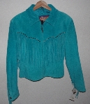 +MBA #3030-256   "Cripple Creek Style #CL78561 Turquoise Suede Fringe Jacket"