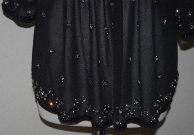 +MBA #3030-339    "Bila Black Embelished Blouse"