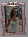 +MBA #3030-135    "Royal Goldtone Metal Jeweled Picture Frame"