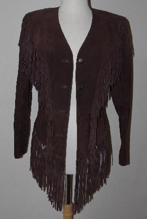 +MBA #3030-326   "Cripple Creek Brown Suede Fringe Jacket"