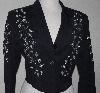 +MBA #3030-0079  "Manuel Collection Black  Gaberdine Embellished Short Jacket"