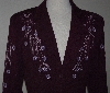 +MBA #3030-0068  "Manuel Collection Purple Gaberdine Embellished Short Jacket"